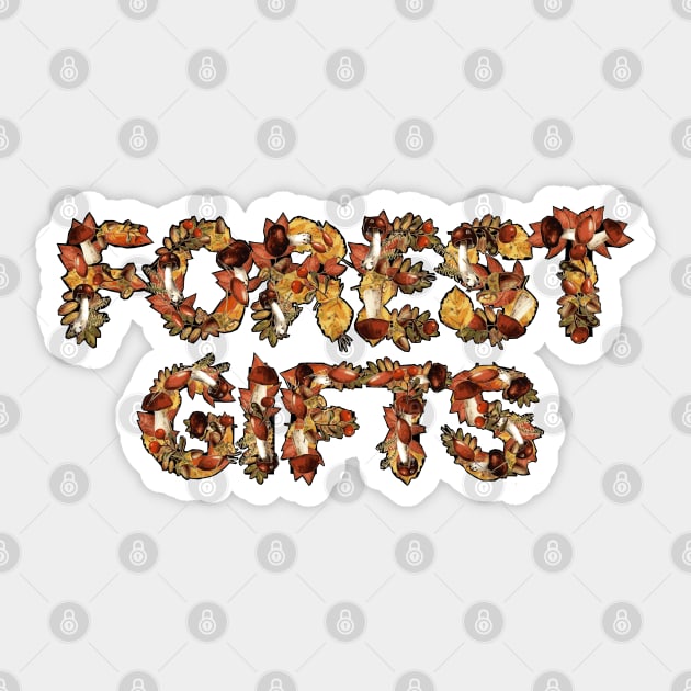 Forest Gifts: An Organic Tribute to Nature Sticker by Lighttera